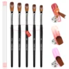Saviland 5pcs Acrylic Nail Brush Set Acrylic Nail Brushes for Acrylic Application Professional Round Shaped Nail Acrylic Brushes 1