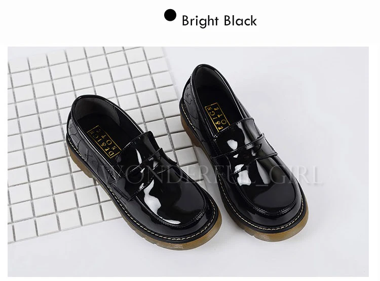 Neue japanische Studentenuniformschuhe Cosplay Lolita Plattformschuhe für Frauen/Mädchen Schwarz/Braun Größe 35-40 9