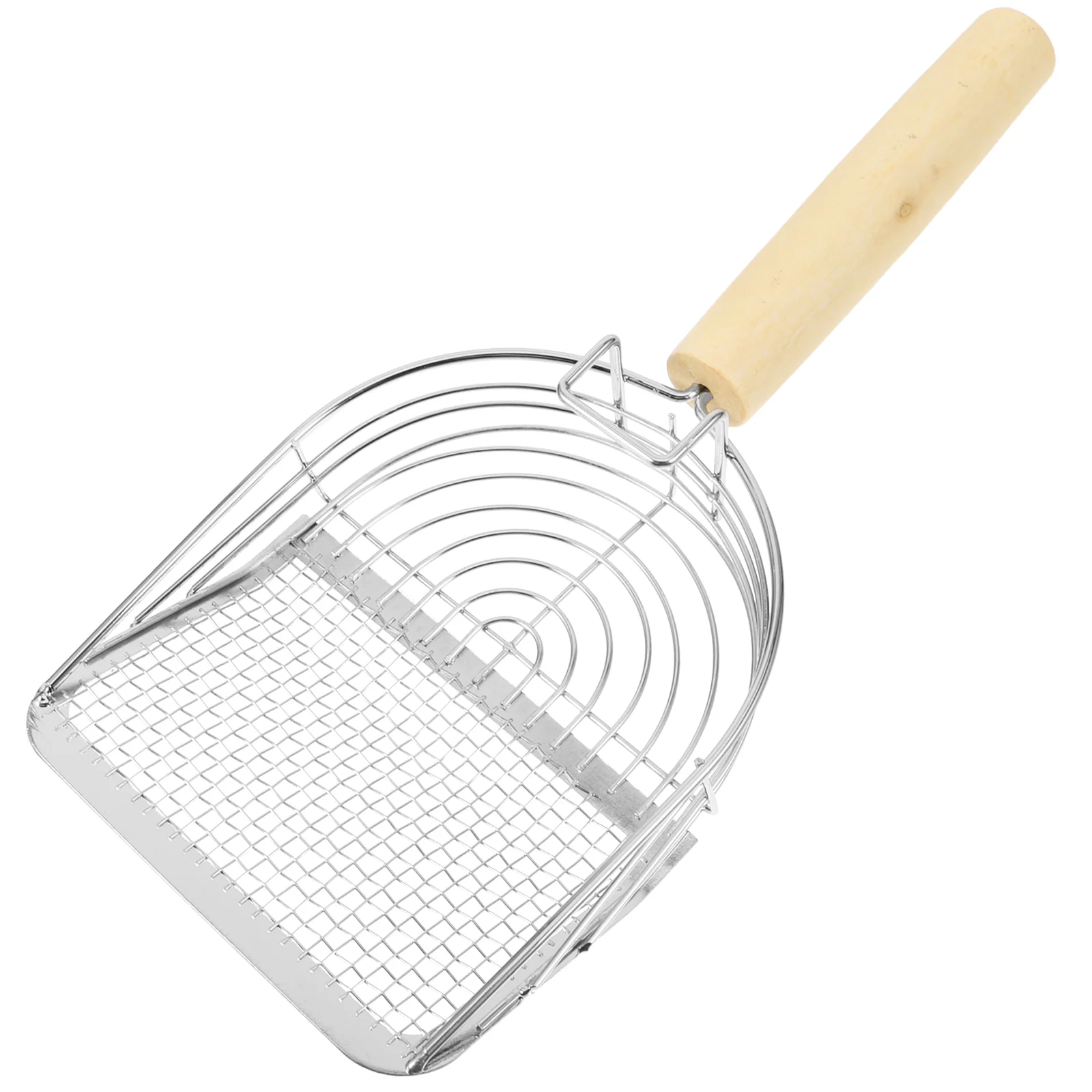 

Cat Litter Scoop Deep Poop Lifter Wooden Handle Substrate Scoop Sifter