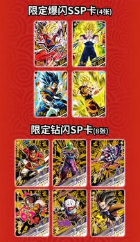 4BOX Dragon Ball Collection Playing Cards Son Goku Saiyan Vegeta Anime Tcg Cartas For Family Kids Toy Table Game Christmas Gift