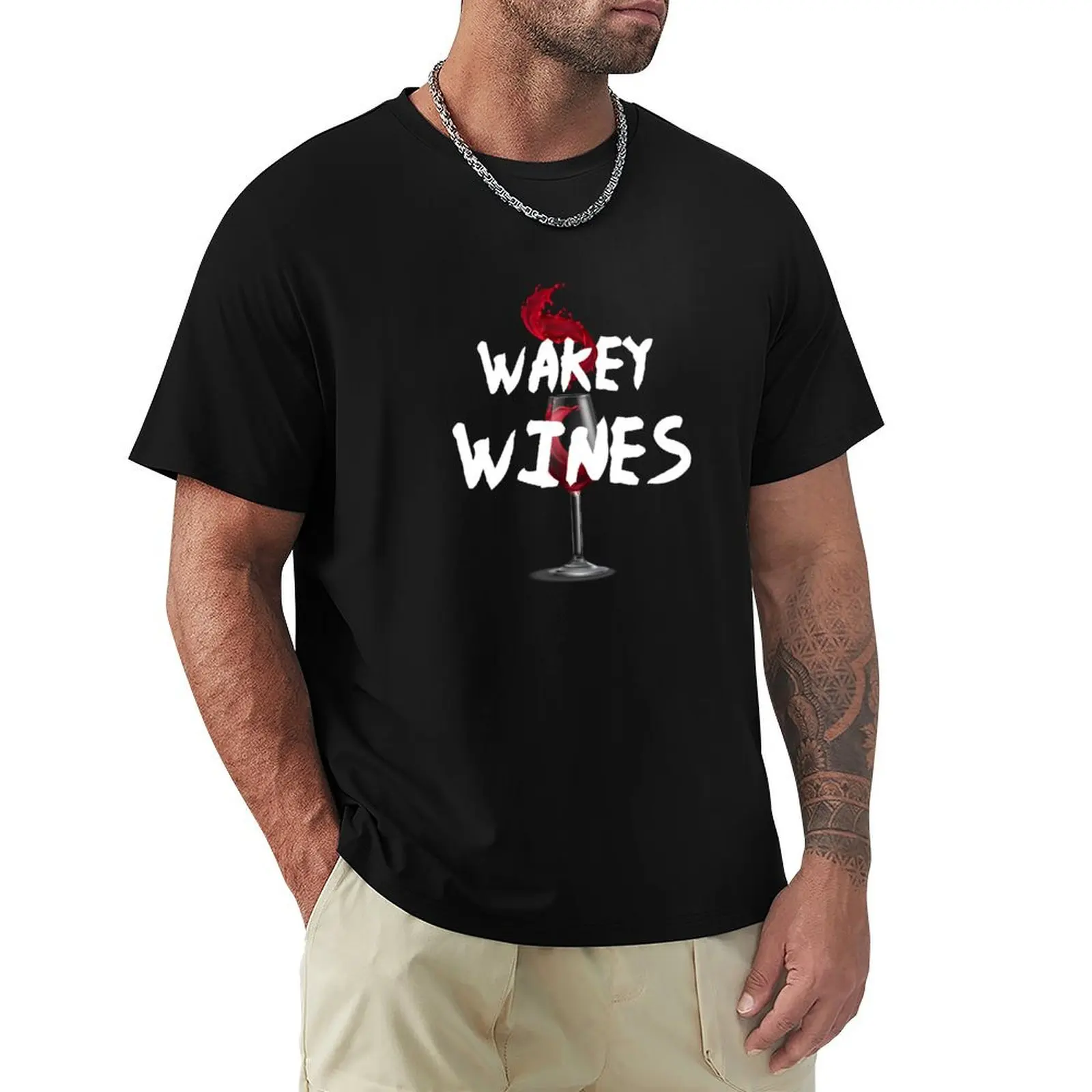 

Wakey Wines for drink lover T-Shirt quick-drying customizeds blacks men t shirts