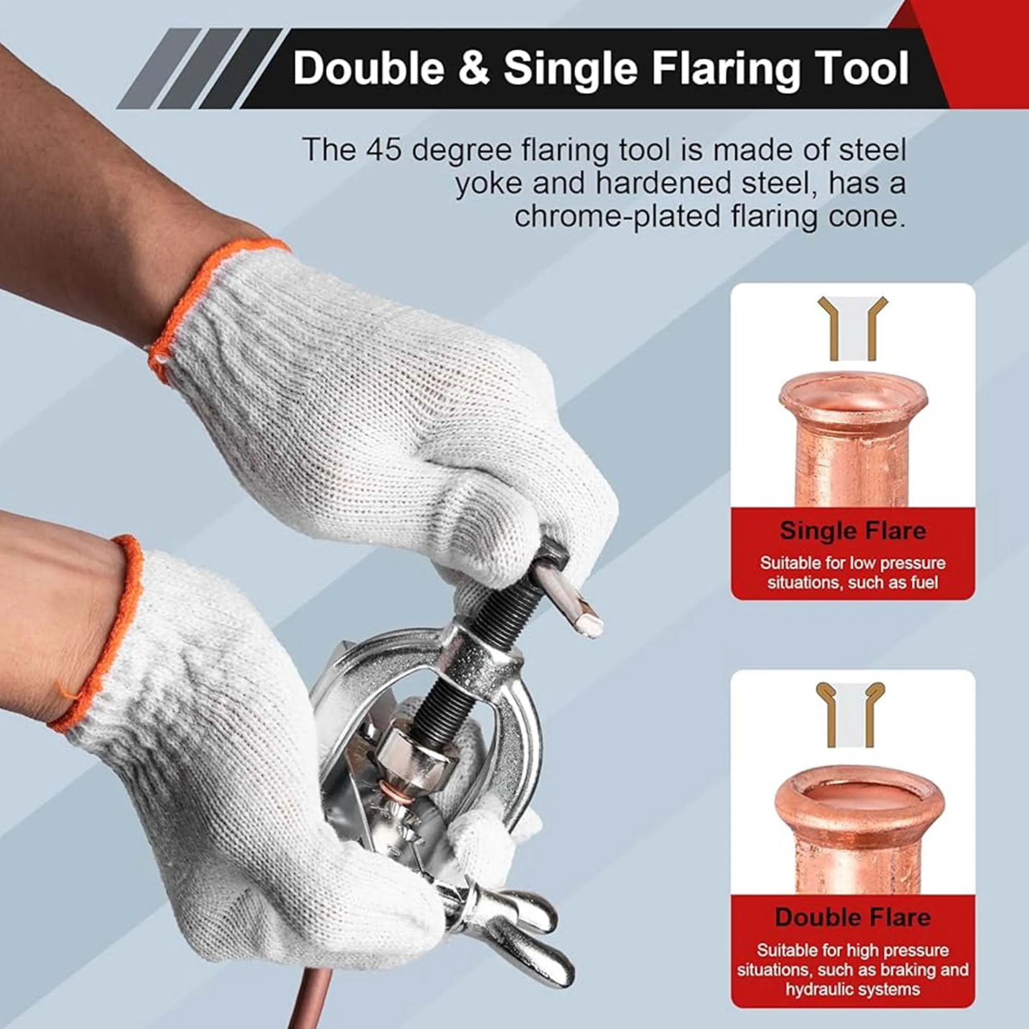 Pipe Cutting Tool Kit Copper Brake Oil Pipe Repair Double Flaring Mold Refrigeration Tool Cutting Flaring
