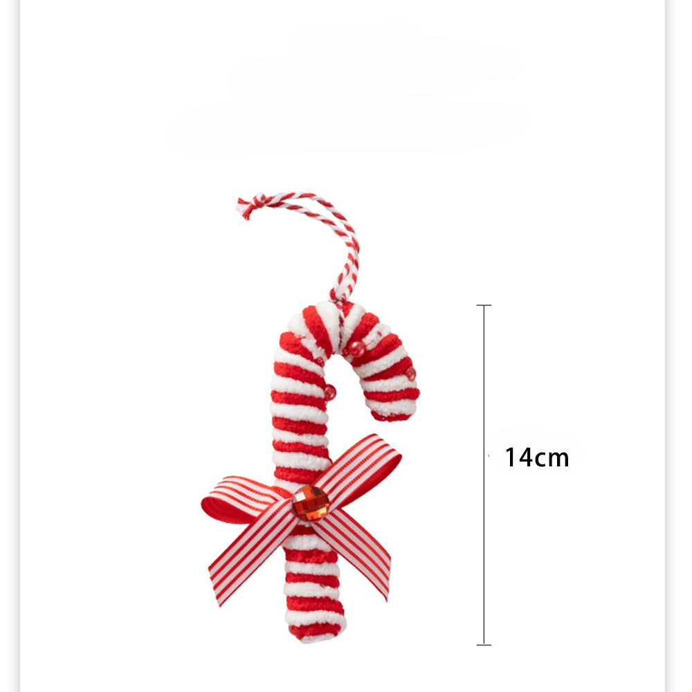 Colorful Candy Cane Xmas Tree Decorations Festive Striped Lightweight Christmas Pendants for Home Decors