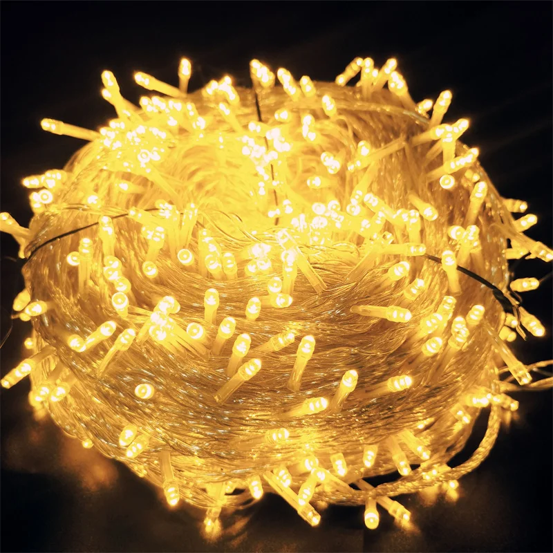 

LED Garland String Lights 10m Christmas Tree Wedding Decoration Waterproof Fairy Light Indoor Outdoor 220V Lamp With Extension