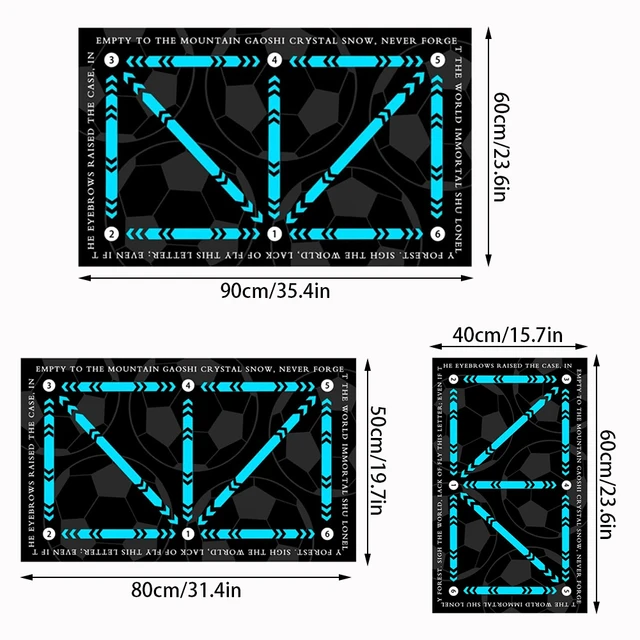 Football Footwork Training Anti-Slip Mat Non Slip Foldable Kids Adults Dribble Training Mat For Indoor House 3