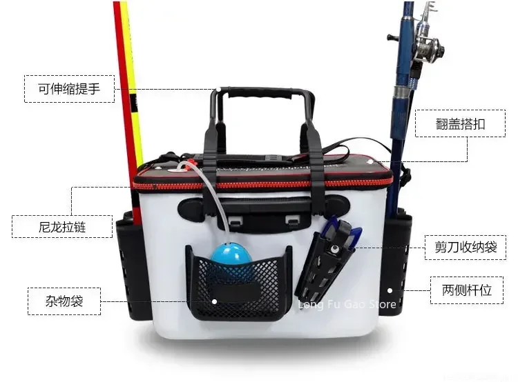 Yctze Custodia per Attrezzi da Pesca in Eva Addensata da 5 Pezzi, Scatola di Immagazzinaggio Leggera di Grande capacità, Scatola per Attrezzatura Impermeabile per Accessori da Viaggio