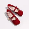 Zapatos Niña Girl Leather Shoe New Red Princess Shoes Summer Flat Sole Single Shoe Mary Jane Shoe Lolita Shoes Girl Kids Shoes 1