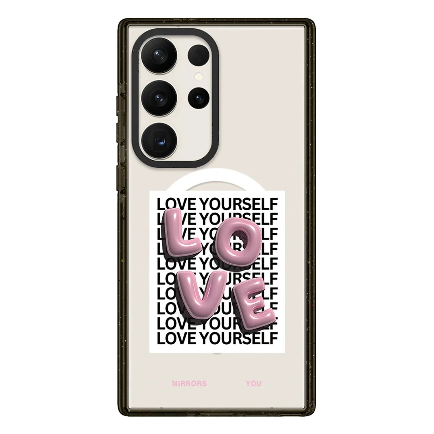 Colorful Letters MagSafe Acrylic Border Magnetic Phone Case for Samsung Galaxy S22U S23 Ultra S24 Ultra Cover Protective Shell