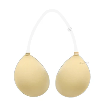 Sticky Adhesive Bras for Women Invisible Bare Back Lift Strapless Sexy Plunge Lingerie Push Up Underwear with Transparent Straps 1