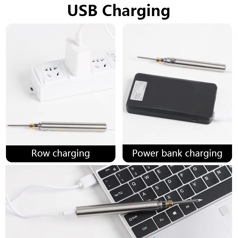무선 충전 전기 납땜 다리미 펜 세트, USB 무선 리튬 배터리 납땜 다리미, 휴대용 수리 용접 도구, 15W
