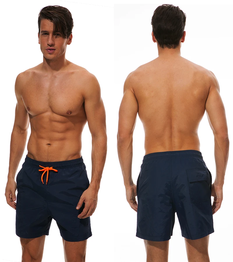 ESCATCH  Hot Sale Swimming Shorts Men Surf Board Summer Sport Beach Shorts De Bain Homme Swimwear Pants Quick Dry Solid Swimsuit 2