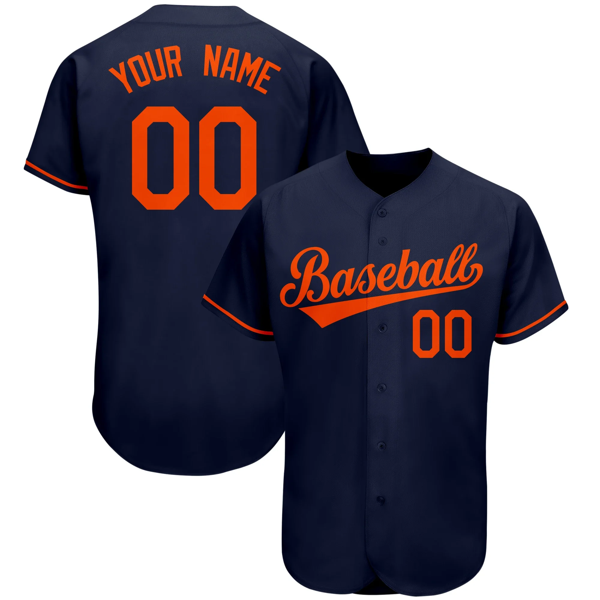 Baseball Jersey Full Sublimated Team Name/Numbers Make Your Own Button-down V-neck Shirts Outdoors Party/Game Big size baseball jersey