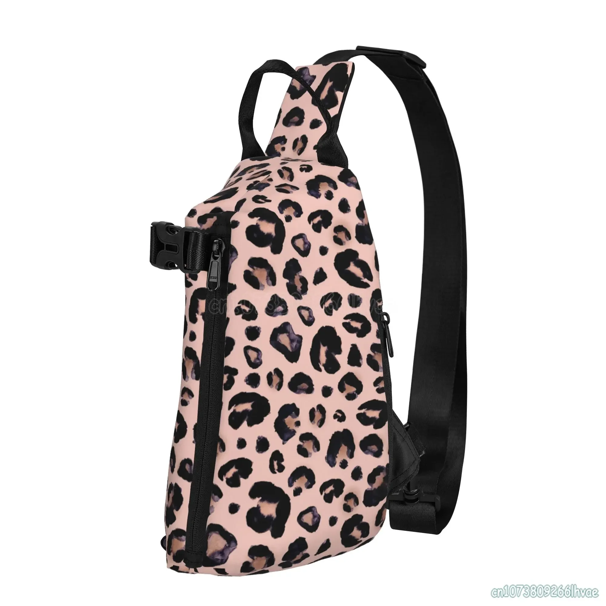 

Pink Leopard Print Cheetah Sling Backpack Unisex Multipurpose Crossbody Shoulder Bag Sling Daypack for Travel Hiking Sports