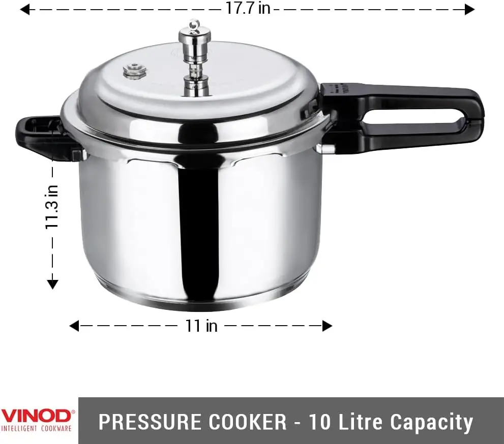 Pressure Cooker Stainless Steel &ndash; Outer Lid-10 Liter &ndash; Induction Base Cooker