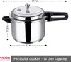 Pressure Cooker Stainless Steel – Outer Lid - 10 Liter – Induction Base Cooker 3