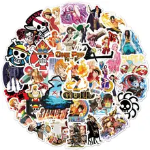 

10/30/50Pcs ONE PIECE Stickers Monkey Luffy Anime Sticker Laptop Pvc Waterproof Cartoon Graffiti Decals Kids Classic Toys Gifts