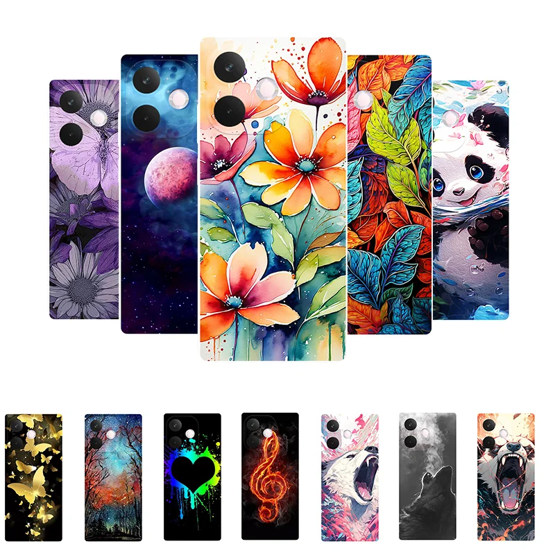 Floral Panda Silicone Soft Phone Case - TPU Protective Cover