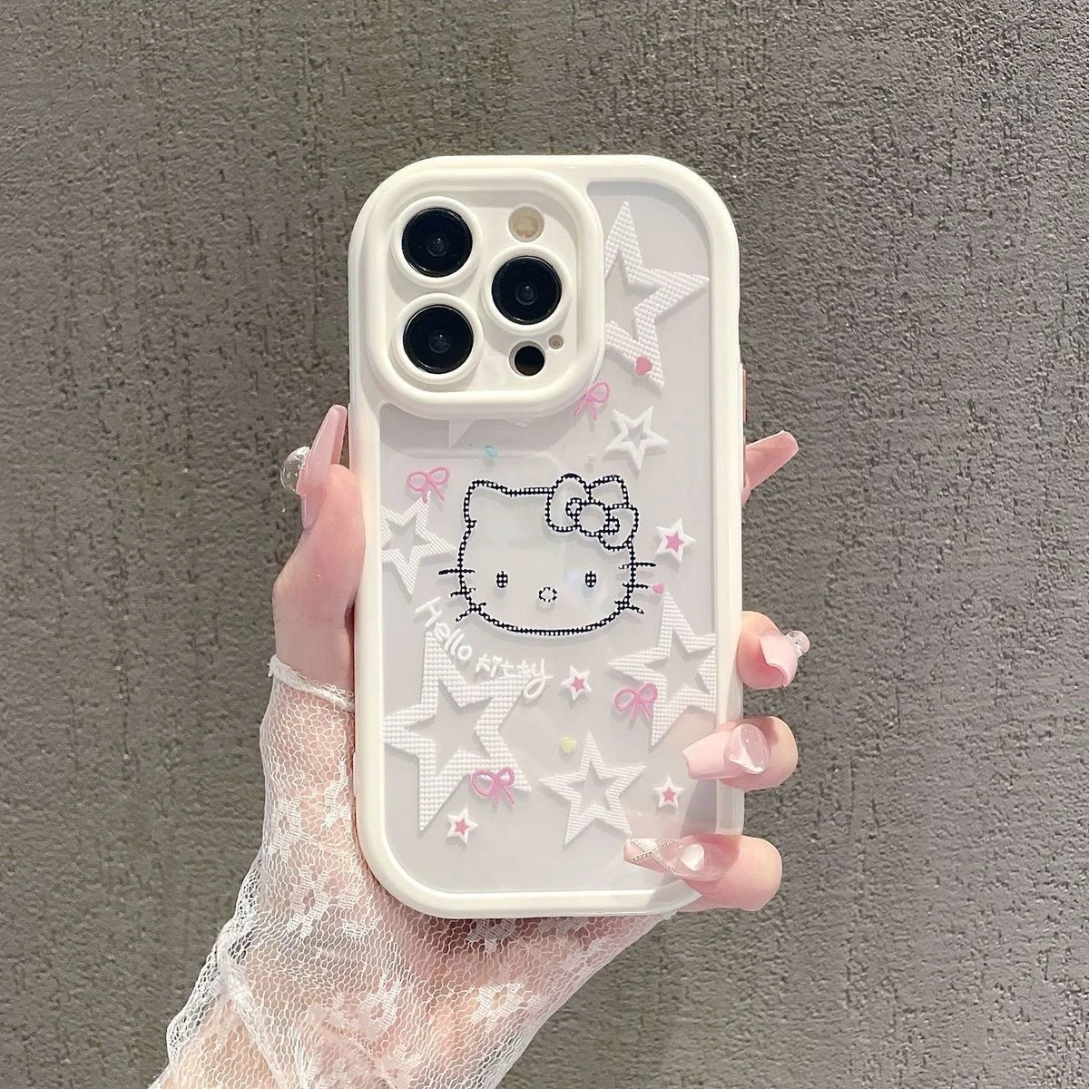 thumbnail image 1 of Sanrio Anime Cartoon Hello Kitty Y2k Star Phone Case Iphone 14 7 8 Plus Cute Cover IPhone 13 12 11 Pro Max Black White Case Y 2k, 1 of 5