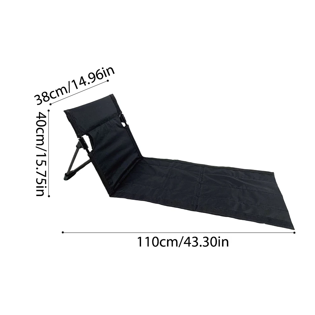 Outdoor Beach Chair Portable Folding Floor Seat with Backrest Lightweight Camping Chair Lazy Lounger For Garden Park Lawn Picnic 6