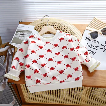 أطفال سترة الخريف الشتاء أفخم المخملية ل رشاقته المطبوعة بلوزات ملابس الأطفال غير رسمية البلوز أبلى هدايا عيد الميلاد 3