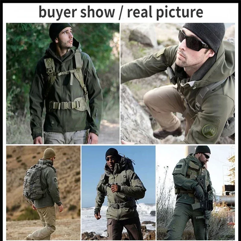 Men's Tactical Pants Men Softshell Elastic Camping Hiking Jackets Trekking Fishing Hunting Outdoor Cycling Cargo Pants Trousers 3
