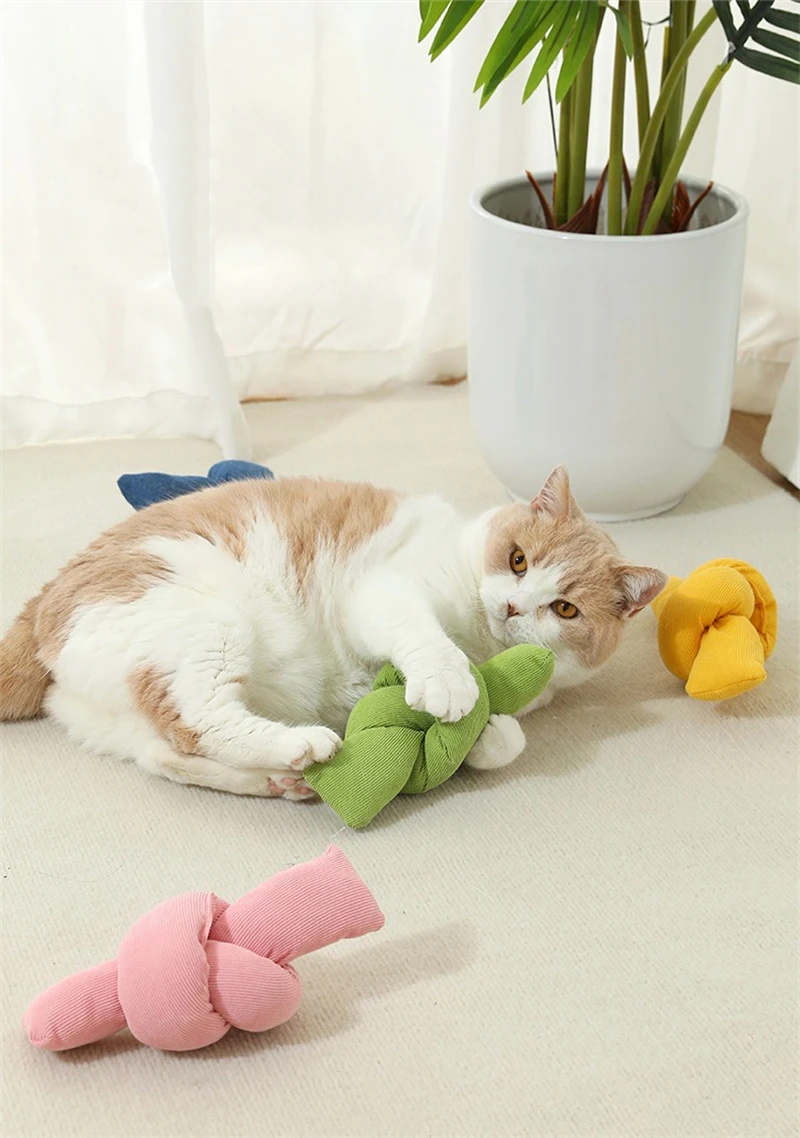 Cat Toy Funny Interactive Plush Sound Kitten Catnip Toys Indoor Teeth Cleaning Chewing - PeticaDeals