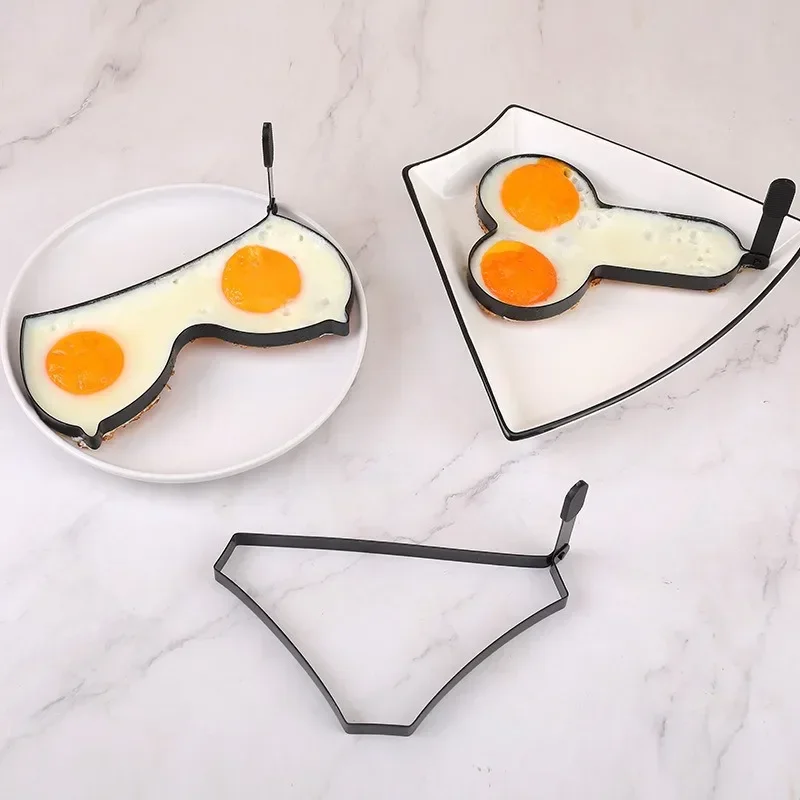 

Funny Fried Egg Mold Omelette Egg Frying Mold Non-stick Pancake Cooking Moulds Fried Kitchen Tool Fryer Cooking Mould