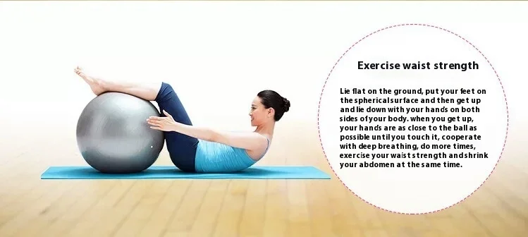 Description Picture 5 of item55/65/75cm Fitness Yoga Balance Ball Pregnant Women Rehabilitation Exercise Pilates Accessories Explosion-proof Yoga Core Ball