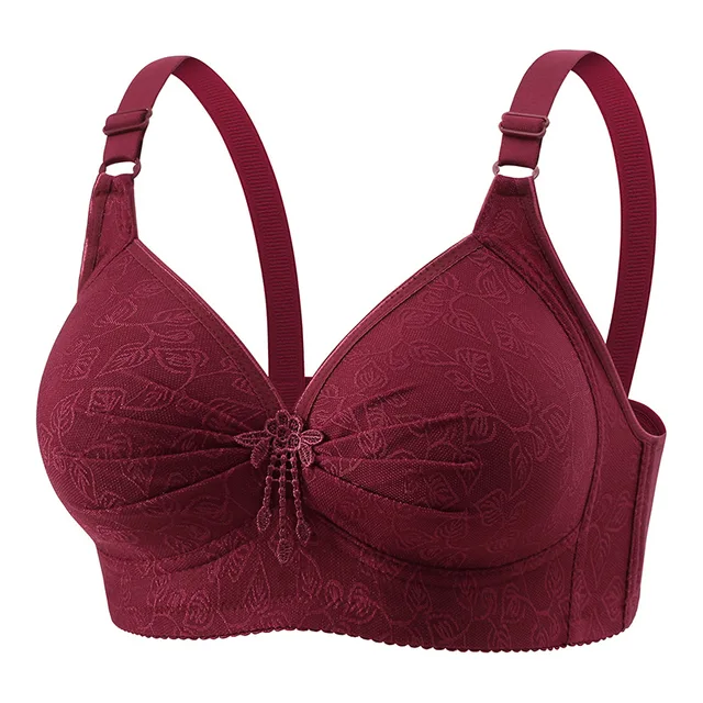 New Bra Women Comfortable Breathable Large Size Underwear 36-50 B C Cup Without Steel Ring Push up Brassiere Lady Lingerie - Image 3