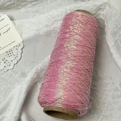 Elegant Silver and Gold Silk Core Woven Fabric for Handmade Craft and Clothing Accessories (Rainbow Red 200g)