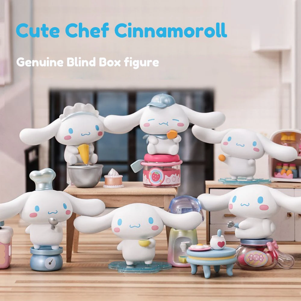 

Cinnamoroll Cooking Series Action Figure Genuine Sanrio Anime Figures Kawaii Dolls Toys Desktop Ornament Decor Birthday Gifts