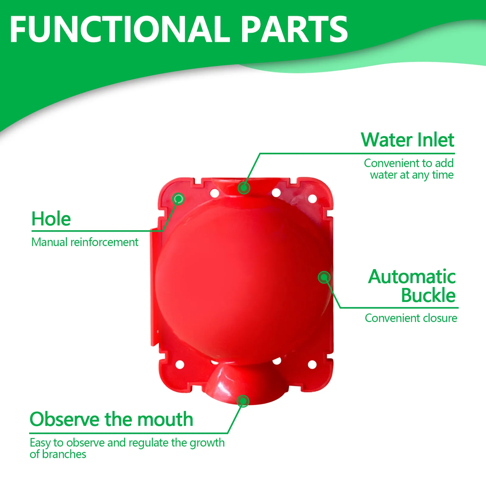 Plant Root Growing Box Ball Propagation Grafting Device Rooting High Pressure Box Breeding Reproduction Case with Ties 6Pcs plant rooting box plant rooting pot