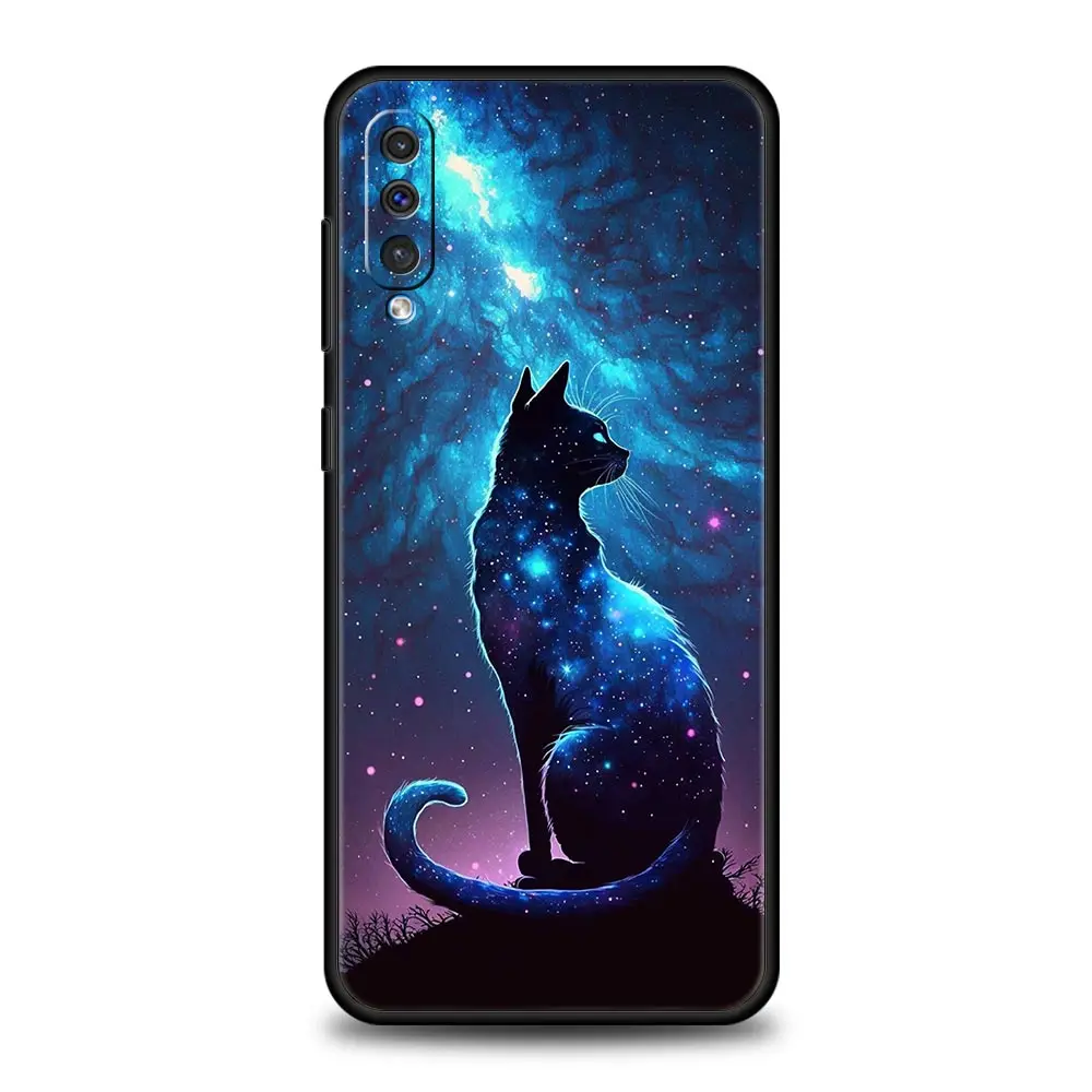 Van Gogh Starry Sky Cat Art Phone Case Cover