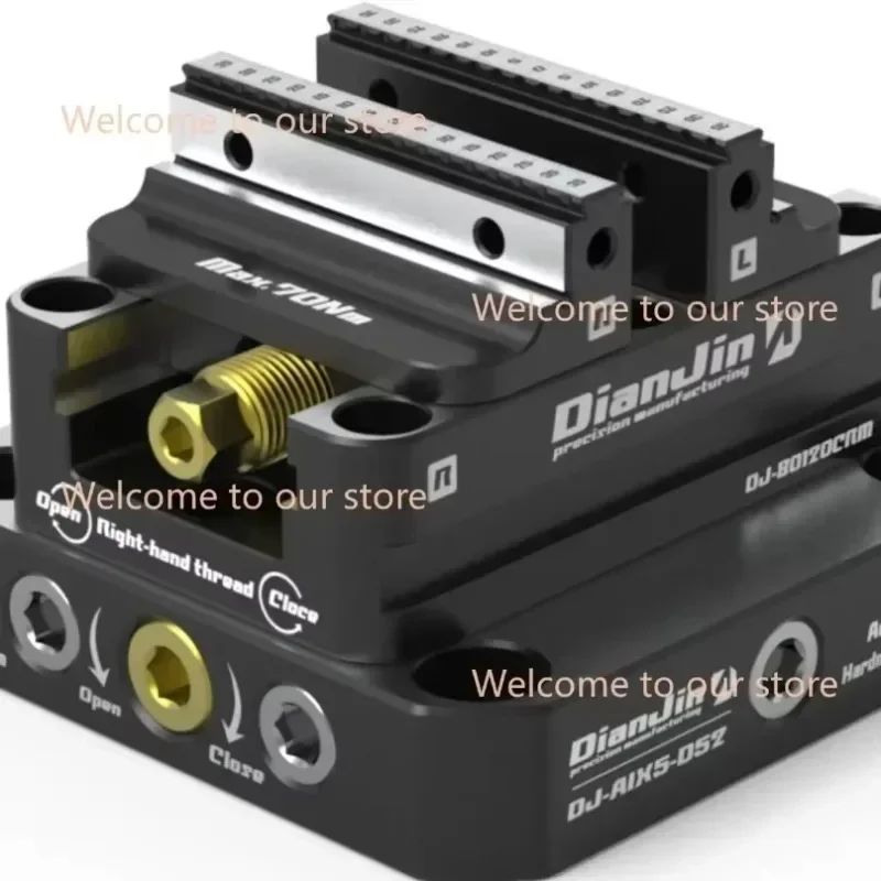 4-5 Axis fixture self-centering vise positive paired with zero point quick change four axis L-block bridge board DJ-6080H D52 4 5 axis fixture vise