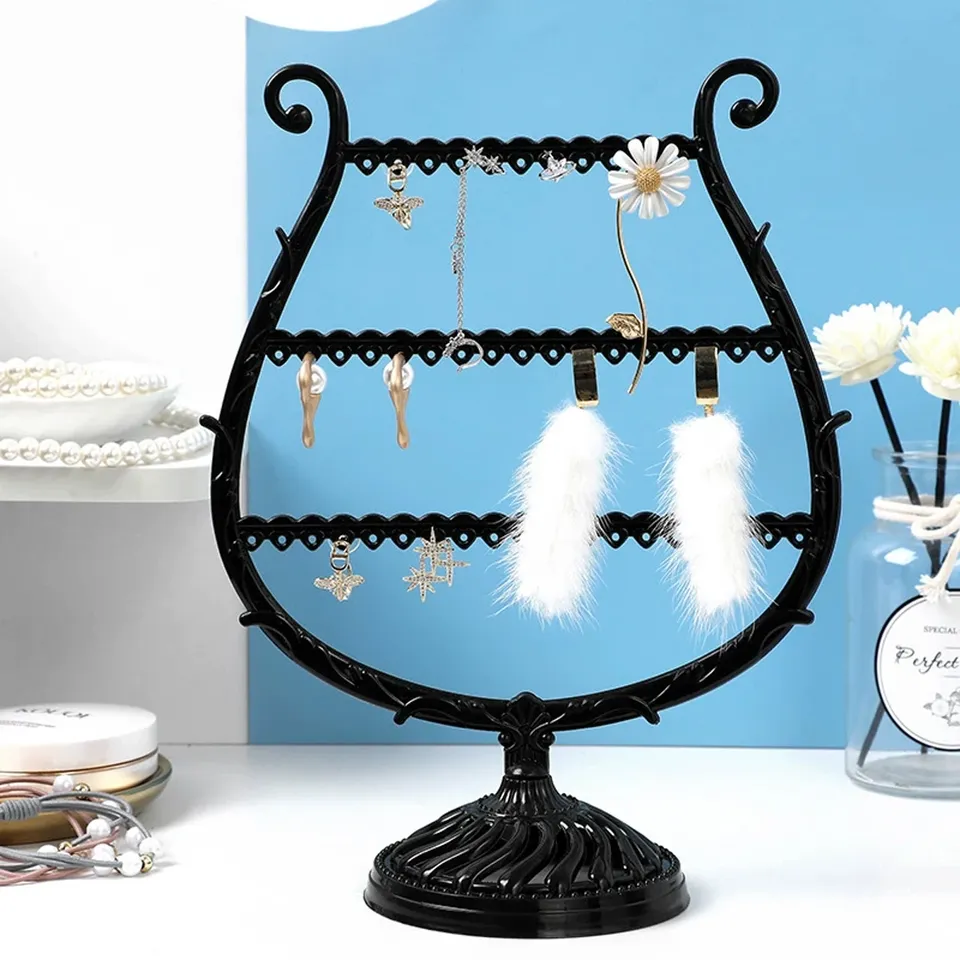 1pc-Black Jewelry Stand Creative Wine Glass Shaped Jewelry Storage Rack Can Be Used To Display in The Bedroom or Living Room