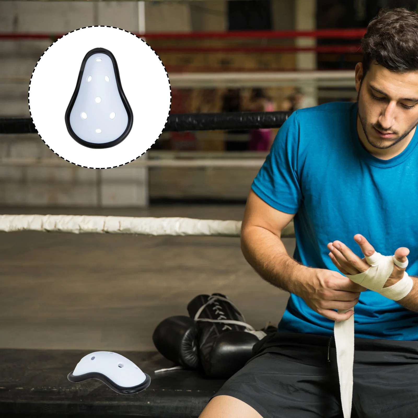2 Pcs Crotch Protector Groin Boxing Cup Supply Guard Breathable Mens Soccer Major