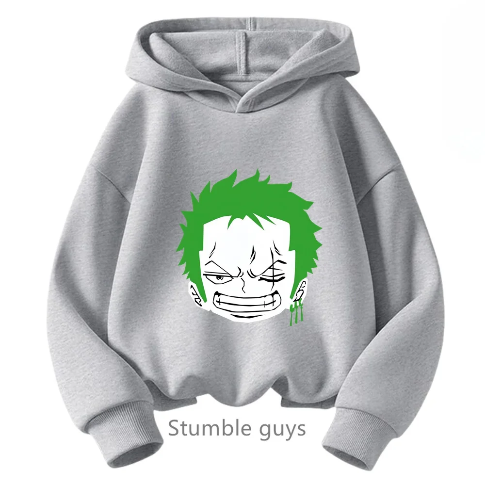 thumbnail image 1 of Sudadera con capucha de Anime One Pieces, ropa para niños, ropa para primavera y otoño para niñas, sudadera con dibujos animados de Luffy Zoro, traje para adolescentes, camisetas con capucha de Sonic, 1 of 5