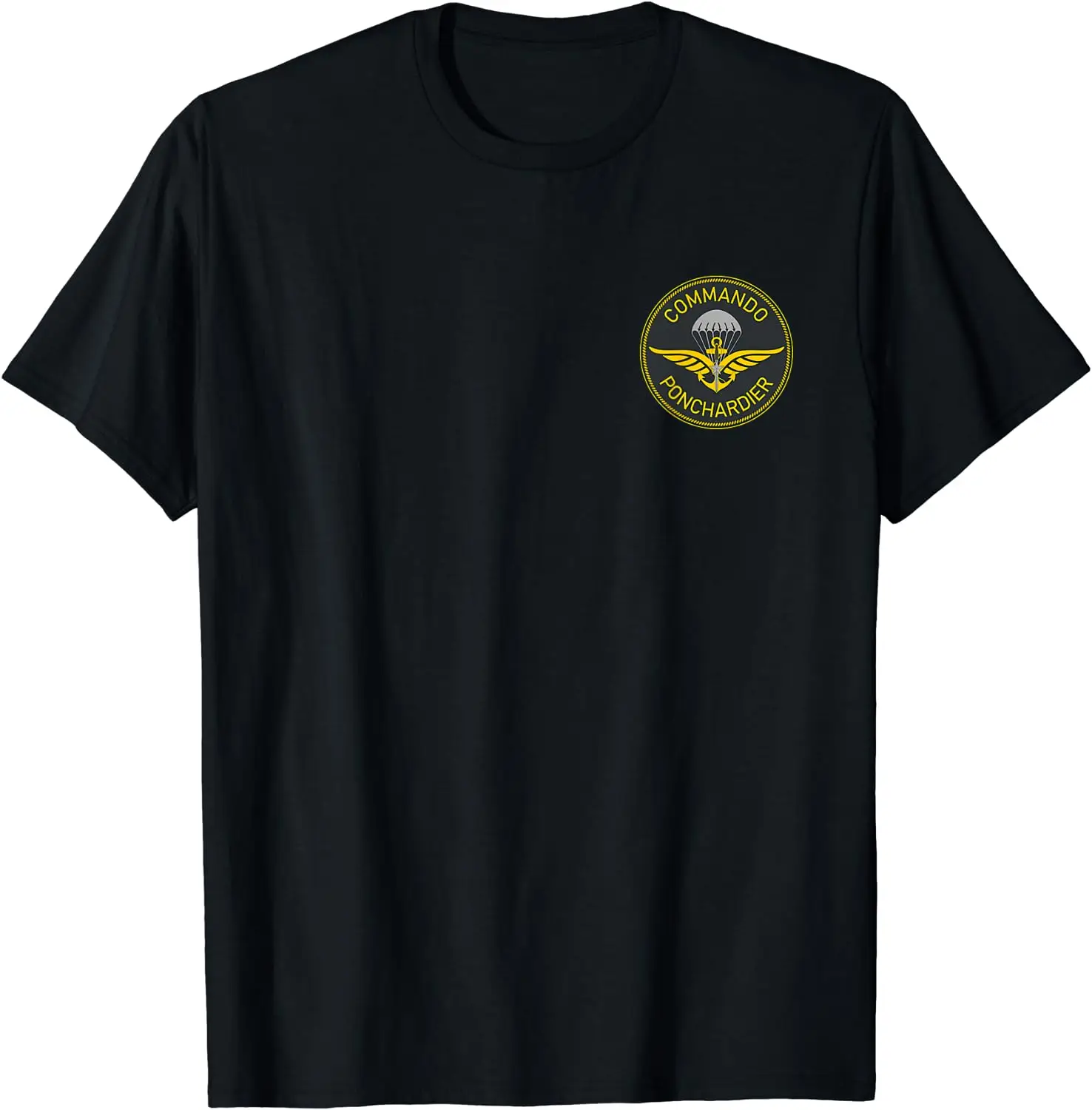 

Ponchardier Commando Force Spéciale Militaire Française Men T-Shirt Short Sleeve Casual Cotton O-Neck Summer Shirt