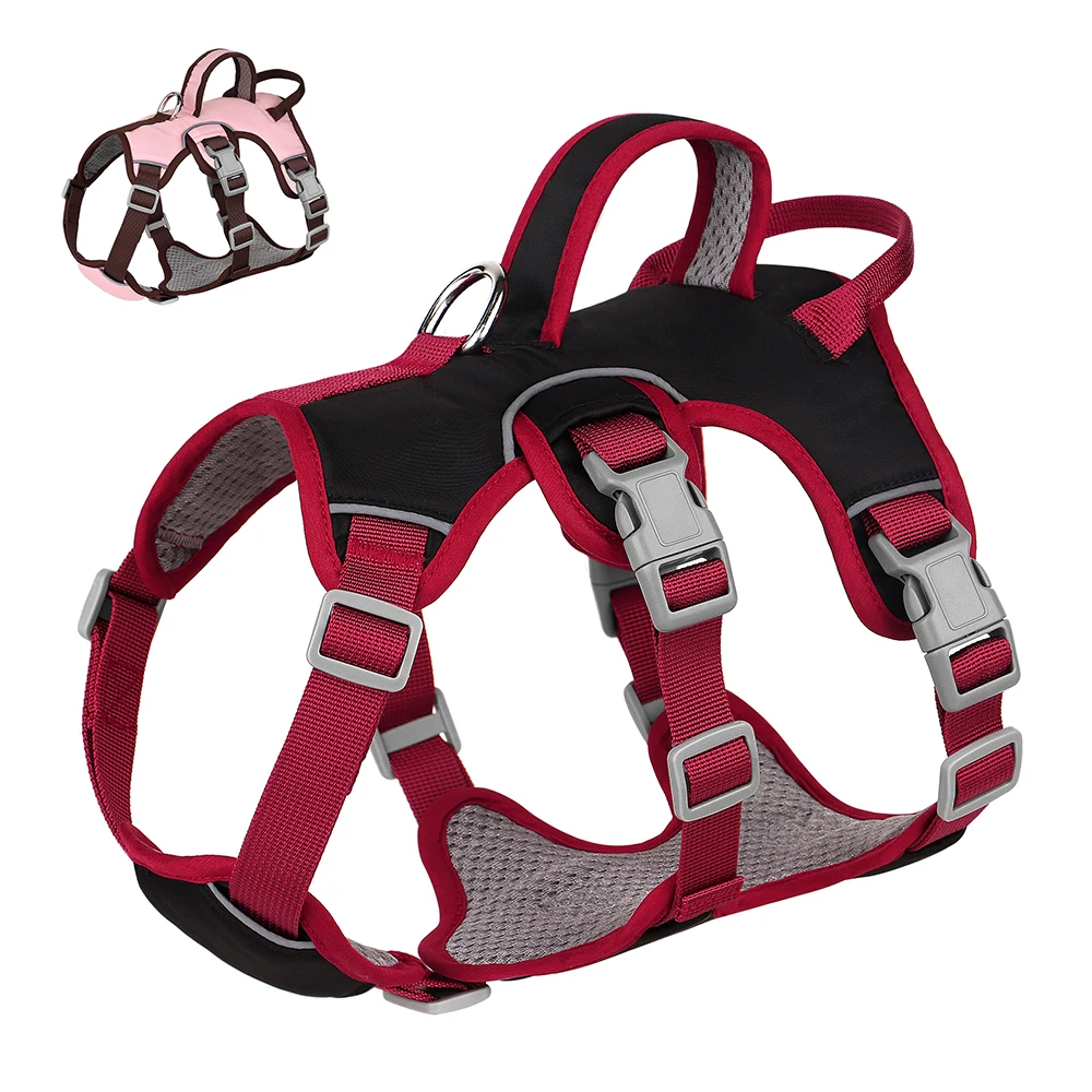 Waterproof Dog Harness Breathable Mesh Padded Reflective Nylon Dogs