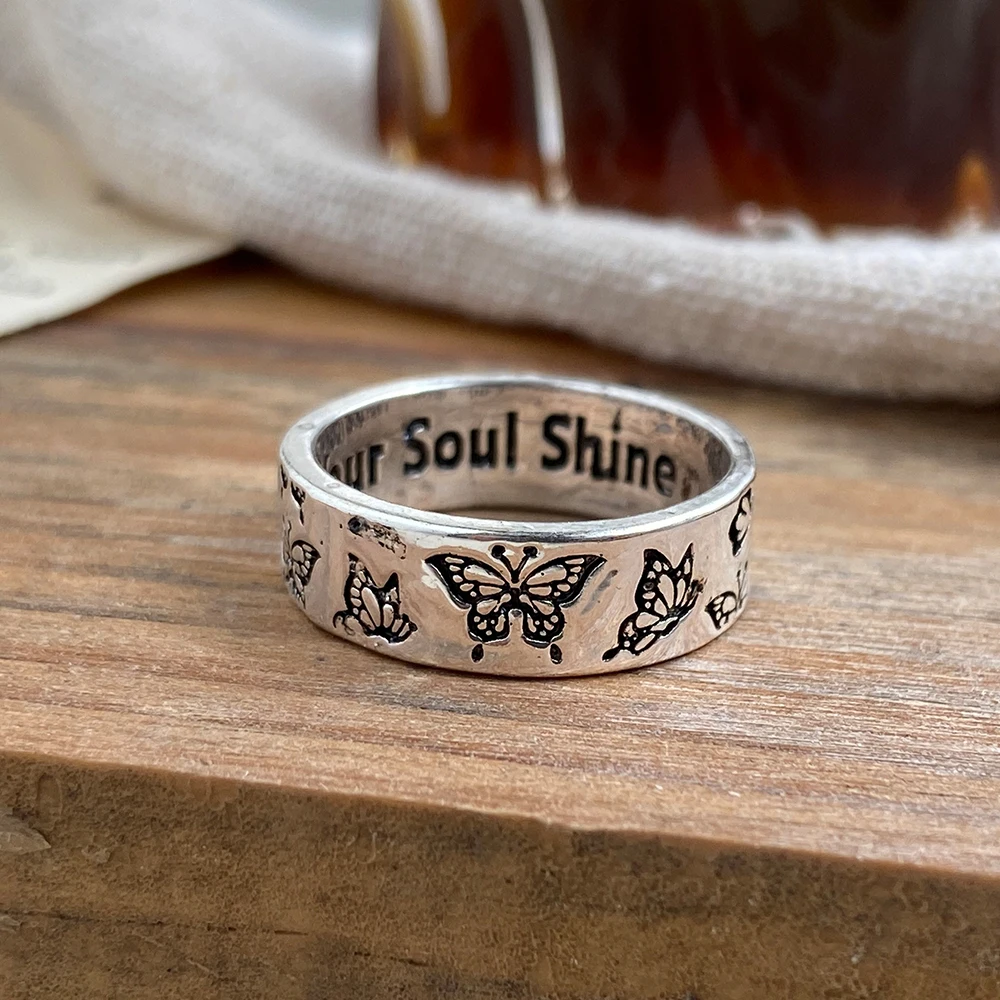 Punk Gothic Heart Ring Set for Women Black Dice Vintage Spades Ace Silver Plated Retro Rhinestone Charm Billiards Finger Jewelry 