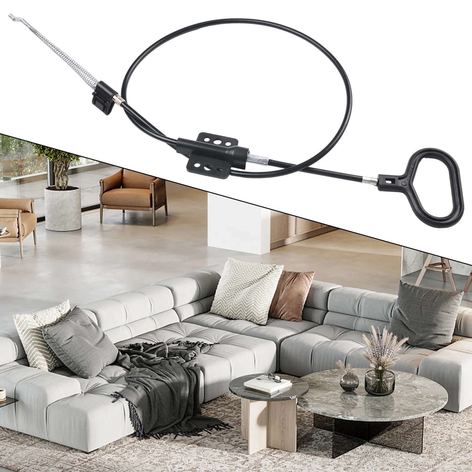 2pcs Recliner Release Cable Trigger 91cm Replacement Sofa Couch D-Ring Furniture Handle Lever Pull recliner handle cable