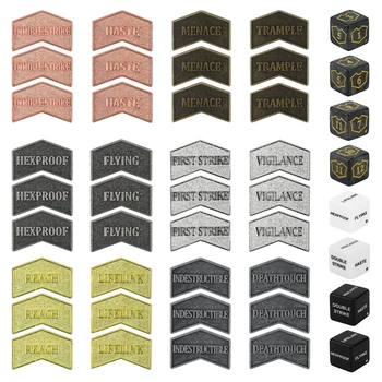 68Pcs MTG Antique Metal Buff Counter Tokens & Keyword Counters Dice Set Magic The Gathering MTG TCG Card Gaming Accessories& Box 1