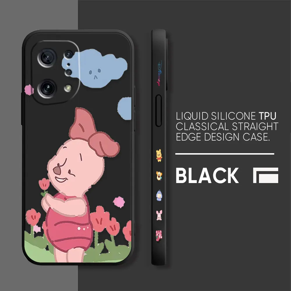 thumbnail image 1 of Case For OPPO FIND X6 X3 REALME X7 X50 RENO 2 4Z 4 6 Lite 5Z 5F 4G 5G PRO Liquid Silicone Case Piglet Winnie the Pooh Bear, 1 of 5