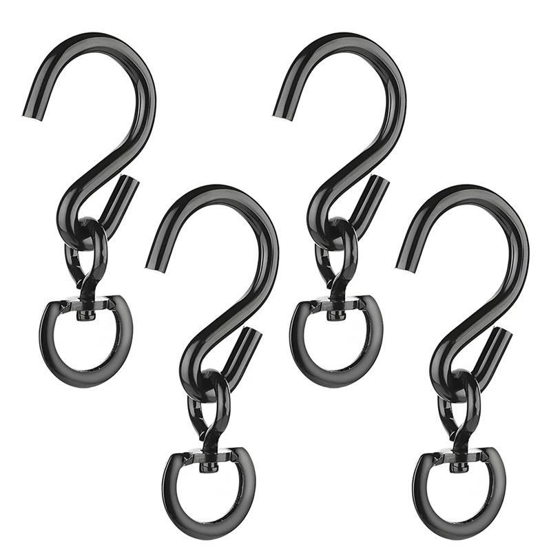 T02C!-4 Pcs Swivel Plant Hanger Pots Hooks Heavy Duty Hanging Plant Hook 360 Degrees Swivel Metal Hooks For Indoor And Outdoor