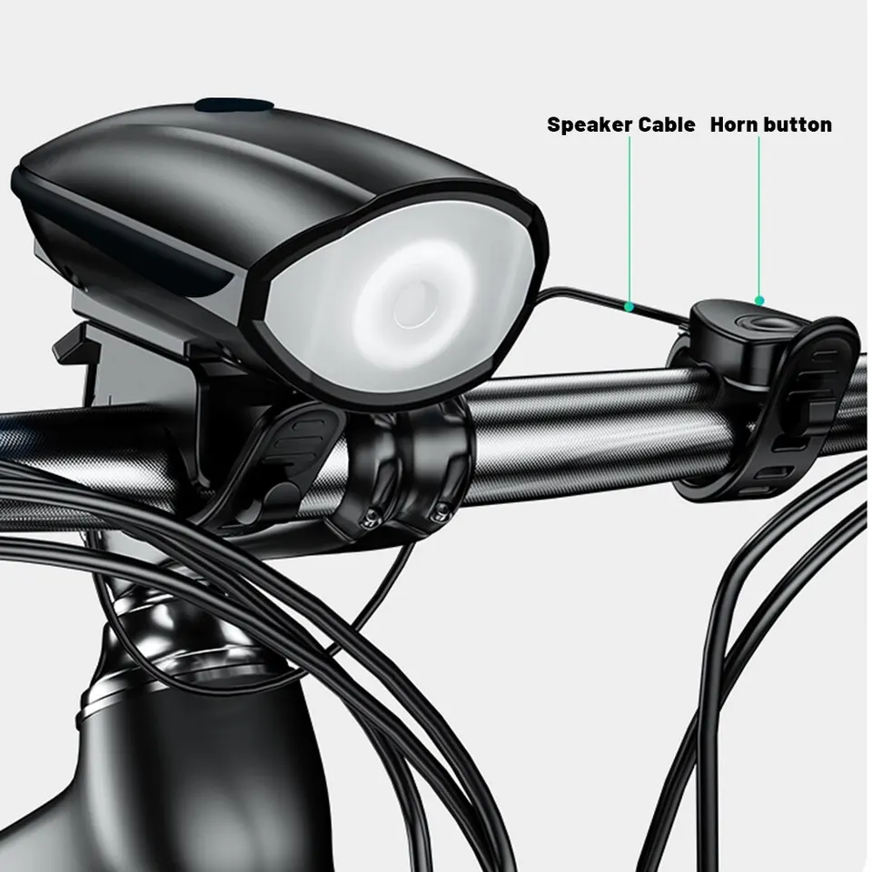 Faro Anteriore Per Bici LED Ricaricabile USB E Solare, Impermeabile Per MTB