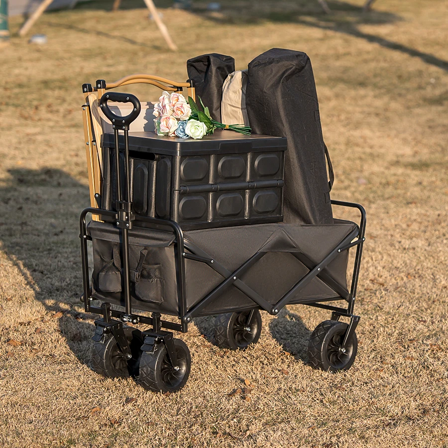 Heavy Duty Outdoor Folding Wagon Cart – Large Capacity & Portable Utility Trolley 5