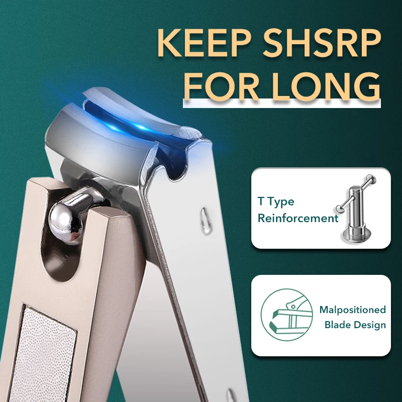 Foldable Portable Stainless Steel Nail Toe Cutter Trimmer Scissor Anti-nail Splash Bevel Cut Design Manicure Pedicure Tools 2