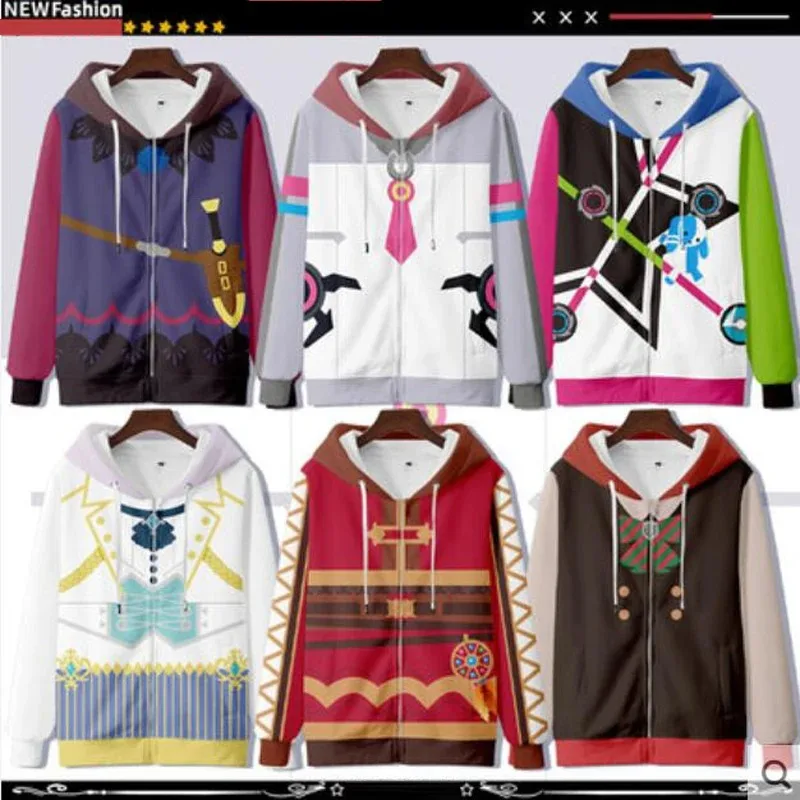 Uma Musume Pretty Derby 3D Print Zip Up Women/Men Hoodie Sweatshirt Streetwear Hip Hop Cosplay Zipper Hooded Jacket Outerwear