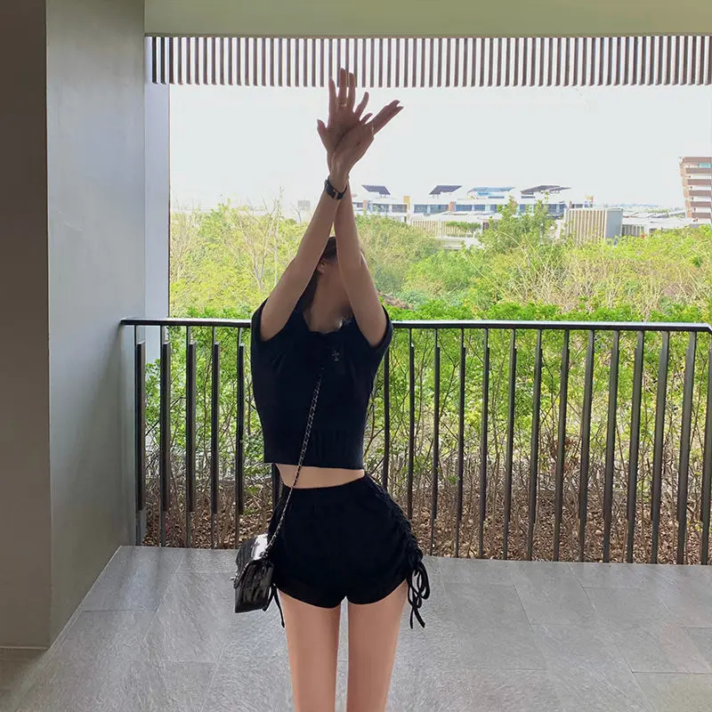 Short Pants for Women To Wear Elastic Waist Womens Shorts Sexy Biker Mini Tight Booty Skinny Elasticty Outdoor Fashion Clothing