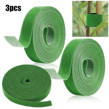 

3 Rolls Green Garden Twine Tie Tape Plant Ties Hook Loop Garden Supports Bamboo Cane Wrap Support Garden Accessories